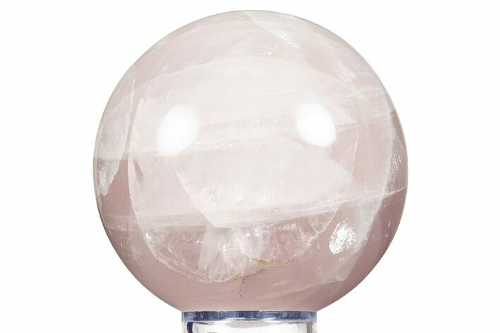 Polished Rose Quartz Sphere - Madagascar #344331